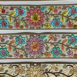 ลูกไม้ปักลายดอกไม้สีดำหรูหราพร้อมรายละเอียดที่ซับซ้อนสำหรับชุดเจ้าสาวที่ทันสมัยและชุดราตรีสำหรับกระเป๋ารองเท้า - Product Image 1