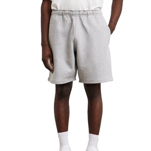 OME Unisex verano 100% pantalones cortos de algodón para hombres logotipo personalizado 100% algodón Cierre de cintura elástica Color sólido pantalones cortos de calle - Product Image 1