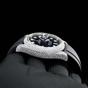 Haute Qualité VVS Moissanite Diamant Clouté Automatique Quartz Bijoux Montres De Luxe Cadran Analogique Affichage Nouveau - Product Image 3