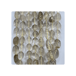 ลูกปัดหินควอทซ์เลมอนธรรมชาติระดับพรีเมี่ยมขนาด8นิ้วและ4มม. และ8มม. พลอยสีขาวเรียบสำหรับทำเครื่องประดับก้อนขนาดหลวมๆ - Product Image 1