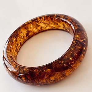 Brazalete de ámbar color coñac oscuro, 55 mm de diámetro interior, joyería de ámbar hecha a mano de Polonia. - Product Image 5