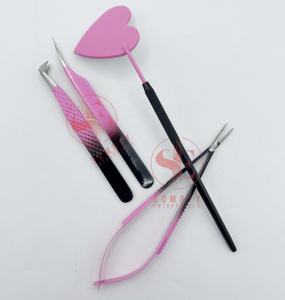 Nouvelle arrivée Extension de miroir personnalisable ton argent Double volume pince à cils ciseaux en acier inoxydable de haute qualité - Product Image 2