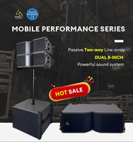 Système de haut-parleurs en ligne K208 8 pouces, 2 voies, 4 canaux, professionnel, néodyme, passif/actif, 500W/2000W de sortie, audio haute résolution
