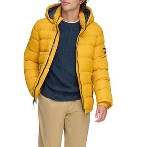 Veste d'hiver matelassée pour homme, taille XS, style streetwear, à capuche, manches longues, imperméable, coupe-vent, en toile, logo sur le devant, en polyester - Product Image 2