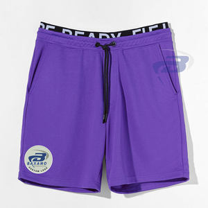 Shorts unisexes sportifs en mélange de coton uni, style Bermuda, avec cordon de serrage, pour la gym et le quotidien - Product Image 1