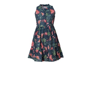 Vestido Mini de Algodón con Diseño Floral y Ojales para Mujer, Tallas XS-XL, Estilo Casual Elegante con Cuello Cuadrado, Transpirable, Cintura Natural, Ideal para el Día a Día o para Salir de Fiesta - Product Image 2