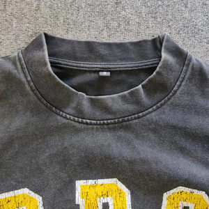 Tùy chỉnh màn hình in t Áo sơ mi tách TEE hai lớp dài tay áo đau khổ rửa Boxy cắt t Áo Sơ Mi Nam - Product Image 4