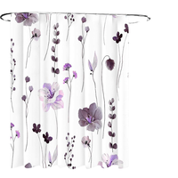 Rideau de Douche Moderne Extra Long Personnalisable en Gros, Haute Qualité, Imperméable, Écologique, Ignifuge, en Polyester Numérique