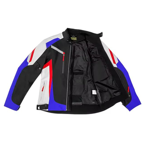 Nueva llegada chaqueta de cuero genuino de la motocicleta para los hombres al por mayor Racing Biker estilo impreso invierno OEM servicio más opciones de tamaño - Product Image 5