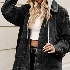 Chaqueta vaquera de mujer precio barato de alta calidad nuevo estilo talla Regular manga larga ropa informal chaqueta vaquera de mujer - Product Image 5