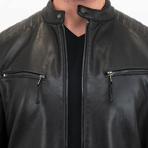 Chaqueta de cuero para hombre con estilo 2025, chaquetas de cuero para motocicleta personalizadas, recién llegado, chaqueta de motorista clásica de diseño de moda personalizada - Product Image 2