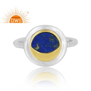Tendance Design 925 Sterling Silver Natural Lapis Gemstone Ring Bijoux personnalisés pour les femmes Cadeau pour elle - Product Image 3