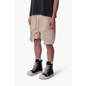 Pantalones Cortos Deportivos de Cuero Tan con Bolsillos GEO - Product Image 2