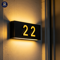 Números de Casa Iluminados LED de Alta Luminosidad con Diseño 2026, Placa con Número de Puerta de Hotel Retroiluminada, Letra con Logotipo Luminoso para Exteriores