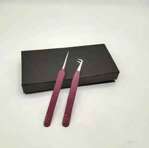 Pinzas de Acero Inoxidable Profesionales de Alta Calidad con Punta de Fibra para Extensión de Pestañas, Logotipo Personalizado, 90 Unidades, Duraderas y Precisas - Product Image 5