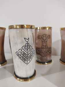 Custom Designed <b>Viking</b> <b>Horn</b> Glass Drinking Cup Natural Crafts Ale <b>Vikings</b> New <b>Horn</b> Glass - Product Image 3