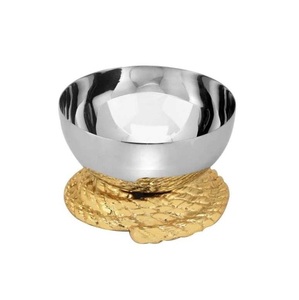 Top tendance facile à nettoyer bol à écrous en métal de qualité alimentaire plat de fruits en laiton en acier inoxydable pour manger servant pour les fêtes d'hôtel à domicile - Product Image 4