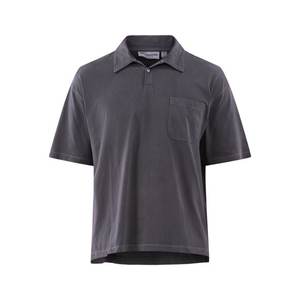 Novedad de verano, polos de manga corta para hombre, ropa de trabajo de Color sólido, Camiseta de algodón, jersey de solapa informal, ropa, Tops, azul y blanco - Product Image 1