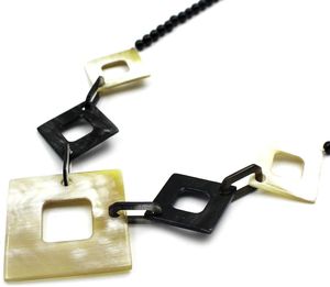 HF CRAFTS-Collar de cuerno de búfalo orgánico de diseño personalizado para mujer, cadena completa hecha a mano con acentos de cuerno de buey - Product Image 4