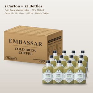 Cold Brew Matcha Latte 190ml <b>Glass</b> <b>Bottle</b> Japanese Matcha Green Tea with <b>Milk</b> Ready to Drink 12 <b>Bottles</b> per Carton - Product Image 2