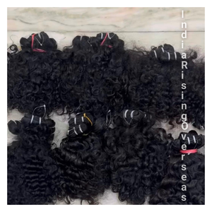 Paquetes de cabello humano virgen rizado natural sin procesar Extensiones alineadas con cutícula Venta directa de fábrica Cabello suave sin enredos - Product Image 5