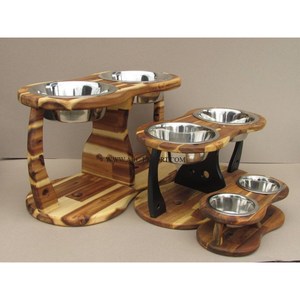 Bol à nourriture pour chien en bois écologique de grande taille, qualité supérieure, décoration de jardin fantaisie, bol à nourriture pour chien fait à la main pour le jardinage - Product Image 3