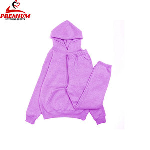 Sudaderas con capucha y pantalones de chándal de algodón de alta calidad de color azul personalizado para hombre de gran tamaño - Product Image 4