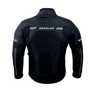 Veste de moto en maille d'été personnalisée pour hommes, équipement de conduite léger et respirant avec protection blindée, col montant - Product Image 2