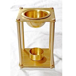 Nouveau brûleur d'huile d'encens en laiton décoratif T Light Aroma Warmer pour Home Fragrance Diffusion Golden Essential Oil Burner - Product Image 2