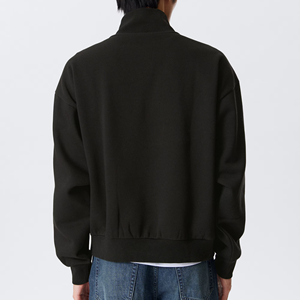 Sweat-shirt à col rond en coton personnalisé pour homme, motif uni, approvisionnement ODM, méthode de tissage teint en pièce pour les vêtements de saison hivernale - Product Image 4