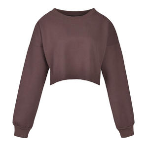 Custom Logo Wholesale Women <b>Crop</b> <b>Top</b> Hot Sell High Quality Blank Pullover Sweatshirt Hoodies for Girls 2026 Slim Fit - Product Image 2