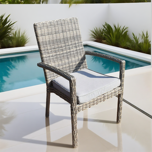 Fauteuil en rotin tressé moderne pour l'extérieur, sièges élégants pour patio, jardin, relaxation au bord de la piscine, fabriqué par VgreenArt au Vietnam - Product Image 2
