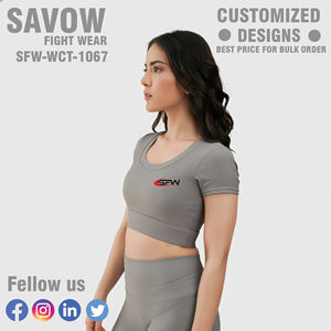 Haut de sport pour femme à logo personnalisé du fabricant, haute élasticité, manches longues, coupe ajustée, sexy, pour fitness et yoga - Product Image 3