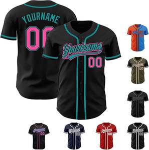 Maillot de Baseball personnalisé fendu hommes femmes jeunes chemises de Baseball à fines rayures personnalisées uniforme de sport cousu nom numéro Logo - Product Image 4