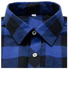 Chaqueta de Motociclismo para Hombre, Transpirable, Negra y Azul a Cuadros, de Franela, para Invierno y Verano - Product Image 3