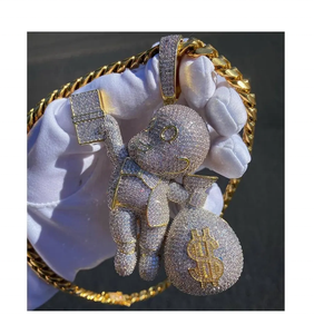 Chaîne cubaine VVS en diamant de laboratoire, 12 mm, or blanc 14 carats, argent, style hip-hop Miami Iced Out, pour hommes et femmes - Product Image 4