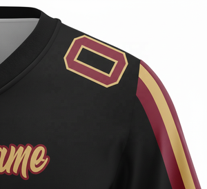 Uniformes Deportivos de Poliéster Hechos en Fábrica al por Mayor, Servicios OEM, Transpirables, Cuello en V, Uniformes de Equipo para Exteriores, Camisetas de Fútbol Americano - Product Image 2