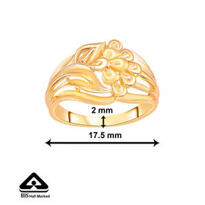 แหวนทองคำวิลโลว์ แวนเดอร์ โกลด์ คลัสเตอร์ สำหรับผู้หญิง 18k สไตล์วินเทจ - Product Image 5