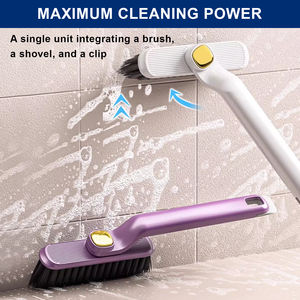 <span class=keywords><strong>Brosse</strong></span> de Nettoyage <span class=keywords><strong>Rotative</strong></span> Multifonction 2-en-1 pour Salle de Bain Fenêtre Mur <span class=keywords><strong>Sol</strong></span> Fente Poils Durs Solution économique - Product Image 3