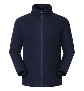 Veste d'extérieur en laine unisexe doublée de polaire coupe-vent durable confortable doux chaud hiver coque souple thermique col montant avant - Product Image 3