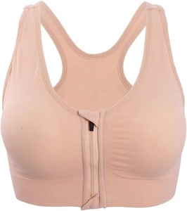 Soutien-gorge de sport pour femmes haut court Fitness fermeture éclair sous-vêtements respirant haut court Style Simple soutiens-gorge antichoc pour la course Push 5XL - Product Image 6