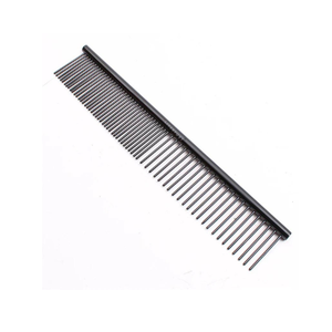 หวีสแตนเลสป้องกันไฟฟ้าสถิตย์แบบมืออาชีพหวีสำหรับสัตว์เลี้ยงสุนัขแมวดำ - Product Image 1