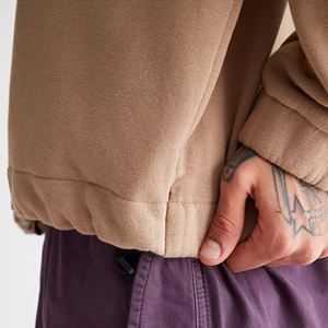 Ensemble sweat à capuche et pantalon en molleton thermique tricoté 100 % coton écologique pour homme grande taille, anti-rétrécissement, idéal pour l'hiver - Product Image 2