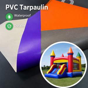 Lona de PVC inflável para castelos pula-pula, 16oz 18oz, anti-UV, alta resistência ao rasgo, personalizada, 610gsm 650gsm - Product Image 1