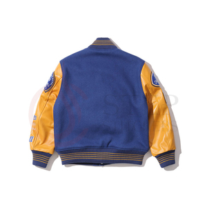 Customized Top Class Royal 100%Cotton Body & Bright <b>White</b> Sleeves Blank Letterman Baseball <b>Jackets</b> For <b>Men</b> And Women summer park - Product Image 2