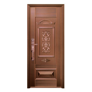 Villa robuste de luxe <span class=keywords><strong>Porte</strong></span> <span class=keywords><strong>d</strong></span>'<span class=keywords><strong>entrée</strong></span> avant étanche au soleil Portes de sécurité en métal et cuivre Poteau de tête de <span class=keywords><strong>porte</strong></span> extérieure de haute qualité pour l'extérieur - Product Image 1