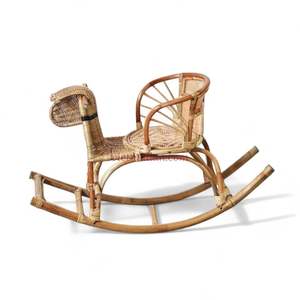 <b>Natural</b> Fiber Eco Friendly Rattan Baby Rocking Chair Handcrafted for <b>Calm</b> Playtime - Product Image 2