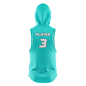 Sudaderas con logotipo personalizado de 350gsm de alta calidad para hombre, Sudadera con capucha de boxeo de invierno de lana de rizo francés sin mangas, diseño en blanco sin cuerdas - Product Image 4