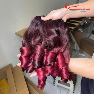 Top Produit populaire Extensions de cheveux Cheveux à la vapeur Bouncy Curl Weft Bundle en stock Couleur naturelle - Product Image 6