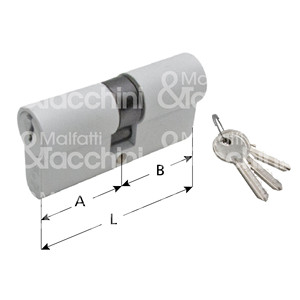 DOUBLE CYLINDRE UNIVERSEL Finition blanche - Product Image 1